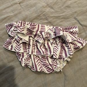 Kate Quinn Double Ruffle Bloomer EUC orchid boho stripe 6-12 months